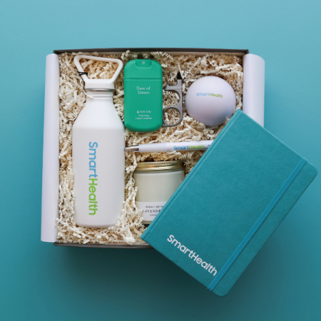 blue and green wellness gift
