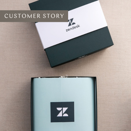 zendesk branded green and teal boxes